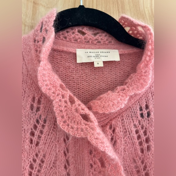 Sézane Angie Blush Pink Sweater Cardigan, size S - Picture 3 of 4
